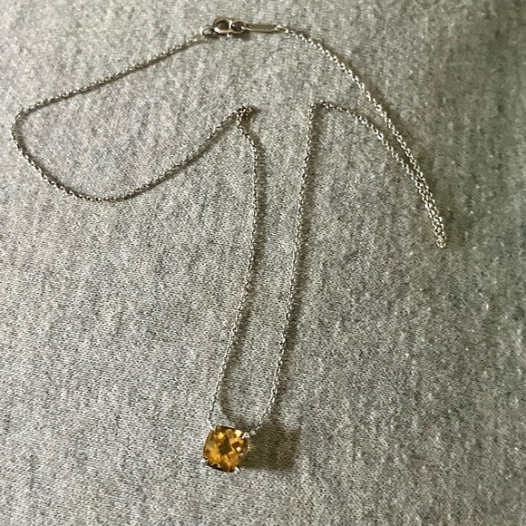 Rare Tiffany & Co Sterling Silver Faceted Citrine Necklace - Picture 5 of 8
